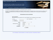 Tablet Screenshot of literaturuebersetzer.sprachen.de